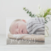 Calligraphie élégante Carte de proposition Godpare (Debout devant)