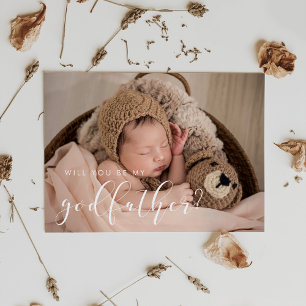 Calligraphie élégante Carte de proposition parrain