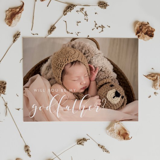 Calligraphie élégante Carte de proposition parrain