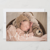 Calligraphie élégante Carte de proposition parrain (Devant)