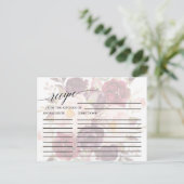 Calligraphie Élégante | Cartes de Recette Florales (Debout devant)