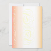 Calligraphie élégante en vert et orange merci (Dos)