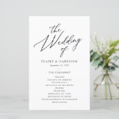 Calligraphie Élégante Le Mariage de Programme (Debout devant)