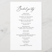 Calligraphie Élégante Le Mariage de Programme (Dos)