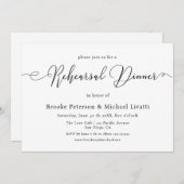 Calligraphie Élégante Répétition Dîner Invitation (Devant / Derrière)