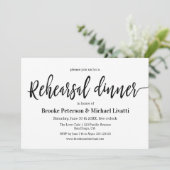 Calligraphie Élégante Répétition Dîner Invitation (Debout devant)