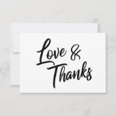 Calligraphie élégante, Réponse simple pour mariage (Dos)