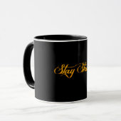 Calligraphie élégante Restez forte Mug (Devant gauche)