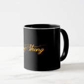 Calligraphie élégante Restez forte Mug (Devant droit)