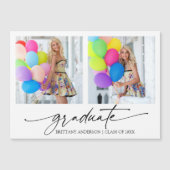 Calligraphie Encre 2 Photo Graduation Magnet Card (Devant)