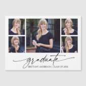 Calligraphie Encre 5 Photo Graduation Magnet Card (Devant)