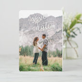 Calligraphie Enregistrer la date Carte postale (Debout devant)