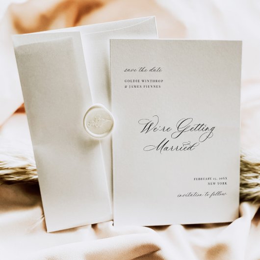 Calligraphie Enregistrer le Faire-part Mariage dat