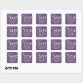 Calligraphie Enregistrer les stickers Date, violet (Feuille)