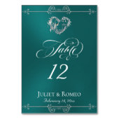 Calligraphie et cœur d'argent - Numéro de table sa (Par défaut)