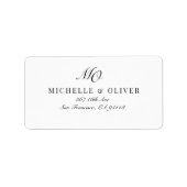 Calligraphie étiquette classique (Devant)