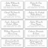 Calligraphie Étiquettes de adresse invités ORDER 6 (Devant)