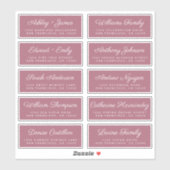 Calligraphie Étiquettes de adresse invités ORDER 6 (Feuille)