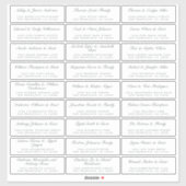 Calligraphie Étiquettes de adresse invités ORDER 8 (Feuille)