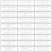 Calligraphie Étiquettes de adresse invités ORDER 8 (Devant)