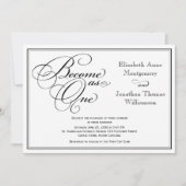 Calligraphie Faire-part de mariage chrétienne (Devant)