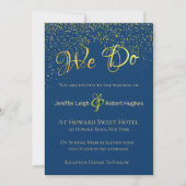 Calligraphie Faire-part de mariage Gold Foil (Devant)