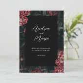 Calligraphie Faire-part de mariage gothique floral (Debout devant)