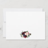 Calligraphie Floral Enregistrer La Nouvelle Carte  (Dos)