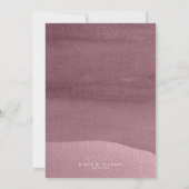 Calligraphie Floral Mariage Menu Mauve ID771 (Dos)