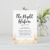 Calligraphie Floral Répétition Dîner Invitation (Debout devant)