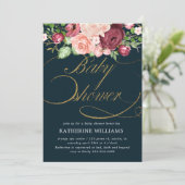 calligraphie florale baby shower or invitation (Debout devant)