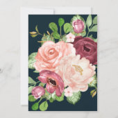 calligraphie florale baby shower or invitation (Dos)