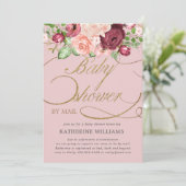 calligraphie florale baby shower par invitation po (Debout devant)