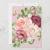 calligraphie florale baby shower par invitation po (Dos)