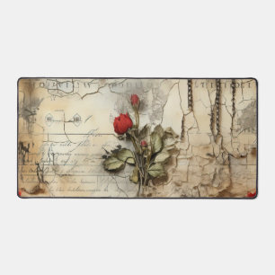 Calligraphie Florale de Lettre d'Amour Antique