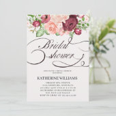 calligraphie florale invitation à la douche nuptia (Debout devant)