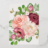 calligraphie florale invitation à la feuille de do (Verso)