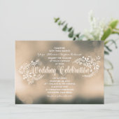 calligraphie florale invitations de mariage (Debout devant)