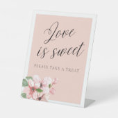 Calligraphie florale rose L'amour est signe doux (Recto)