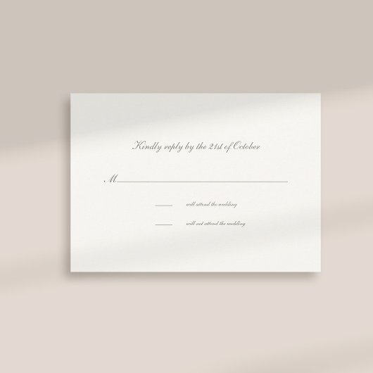 Calligraphie Formal Classic Pearl Wedding Carte RS