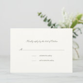 Calligraphie Formal Classic Pearl Wedding Carte RS (Debout devant)