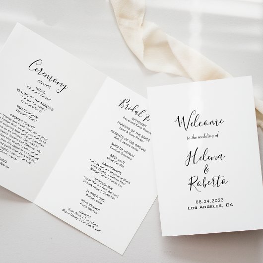 Calligraphie Formal Tripli Wedding Programme