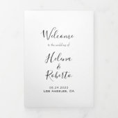 Calligraphie Formal Tripli Wedding Programme (Page de couverture)