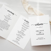 Calligraphie Formelle Simple Programme de Mariage 