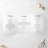 Calligraphie Formelle Simple Programme de Mariage  (Intérieur)