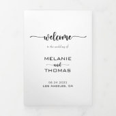 Calligraphie Formelle Simple Programme de Mariage  (Page de couverture)