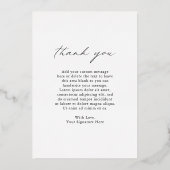 Calligraphie Gold Foil Mariage photo Carte de reme (Verso)