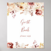 Calligraphie Graceful Floral Livre d'or (Devant)