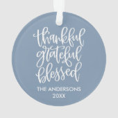 Calligraphie Grâces Grâces Blessé Dusty Bleu (dos)