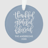 Calligraphie Grâces Grâces Blessé Dusty Bleu (devant)